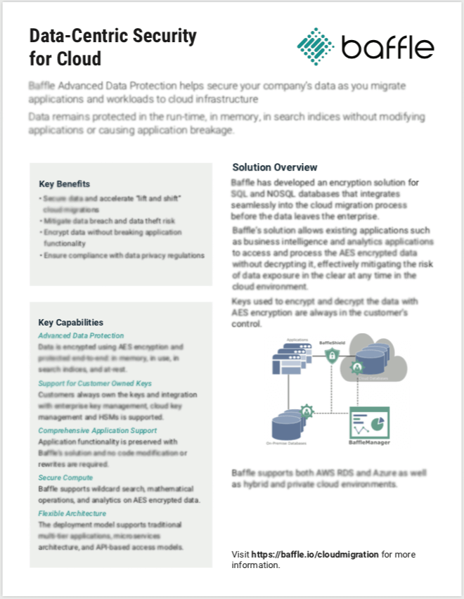 Cloud Migration Data Sheet Image