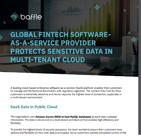 Global Fintech Saas Provider Protects Sensitive Data In Multi Tenant Cloud